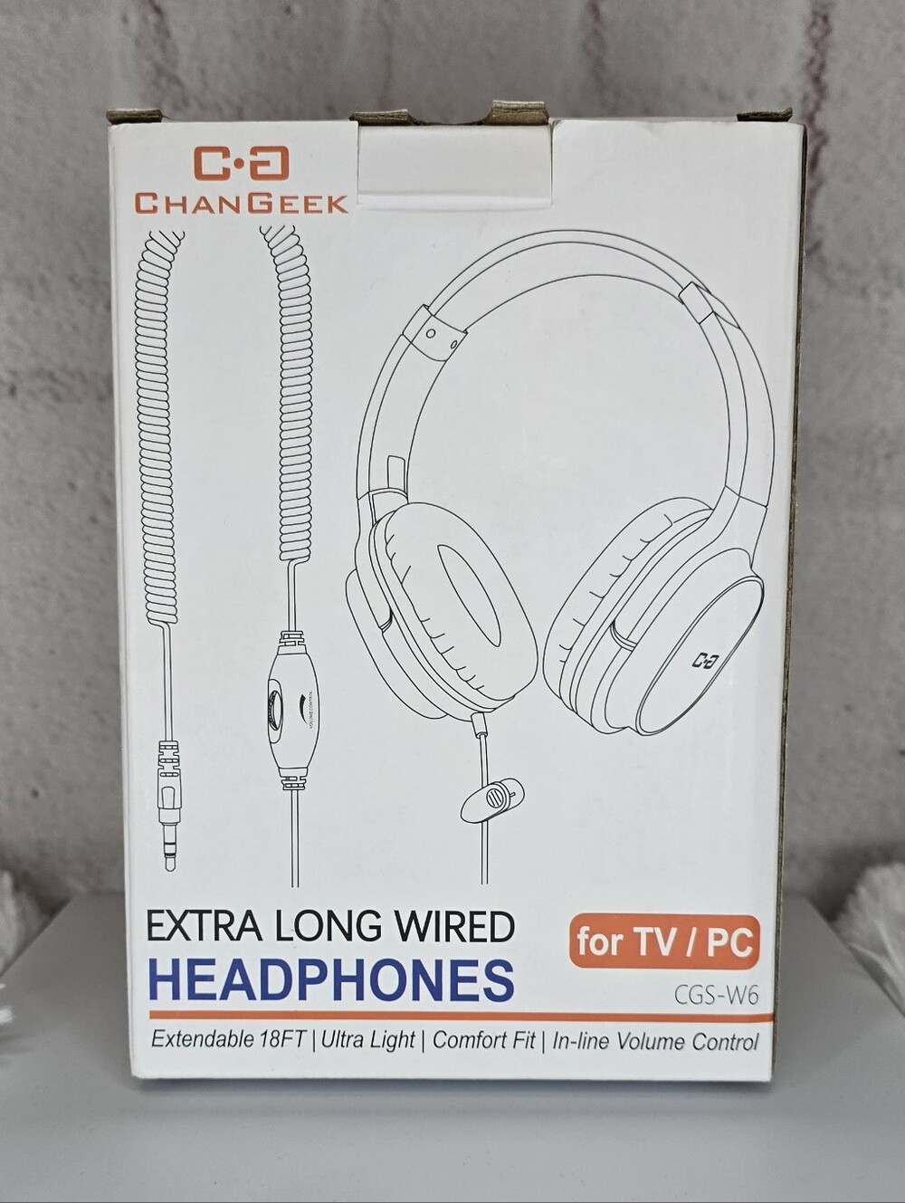 Extra Long Wired Headphones - White